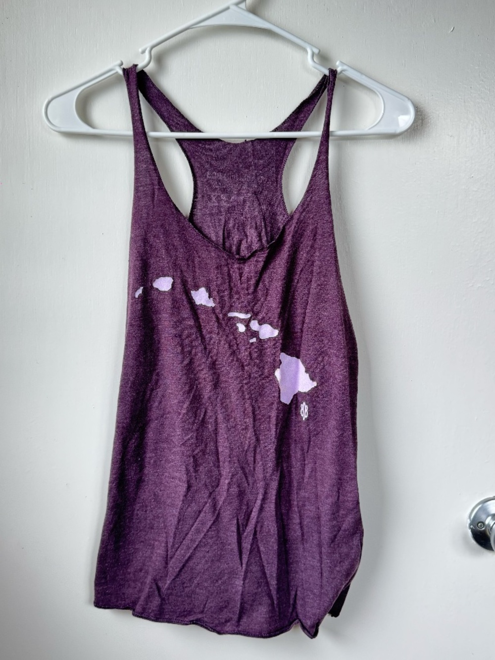 808 Clothing Co size XS, purple HAWAIIAN ISLANDS racerback tank top